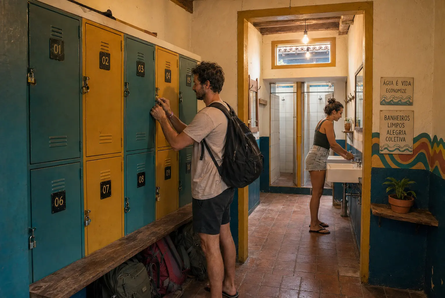 Área de lockers individuais
